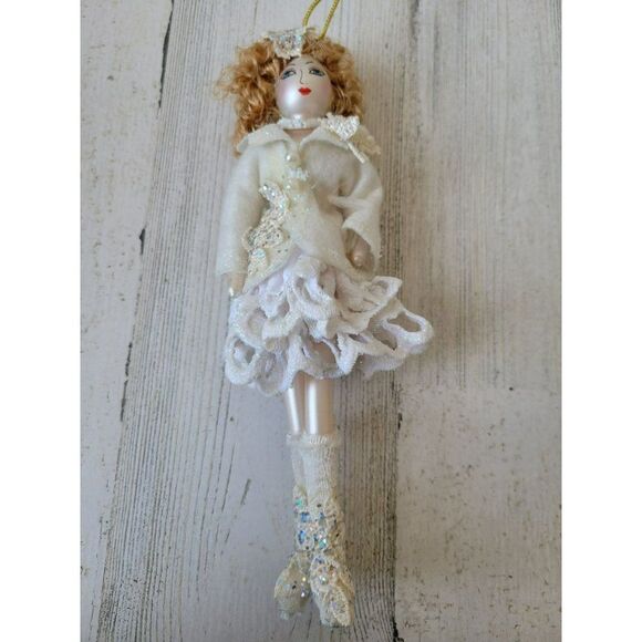 Vintage Italian glass de carlini lady elegant ornament shopper evening dress spa - Picture 1 of 9